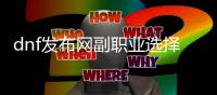 dnf发布网副职业选择五大要点